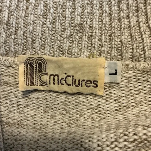 Vintage 80/90s Men's Henley Sweater Grandpa Dad Norm Grunge Nautical‎ Alt Indie - Picture 3 of 3